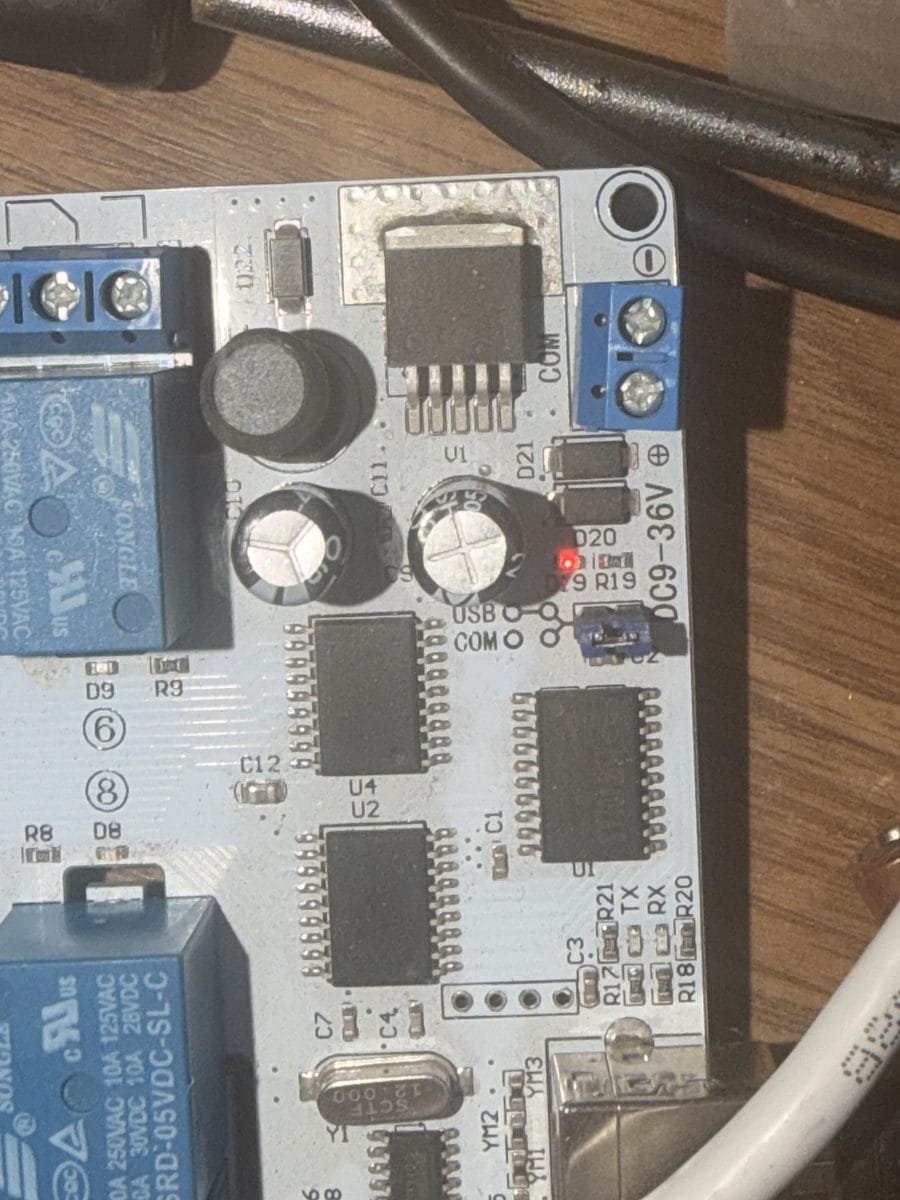 Sainsmart MCU area before the header soldered in