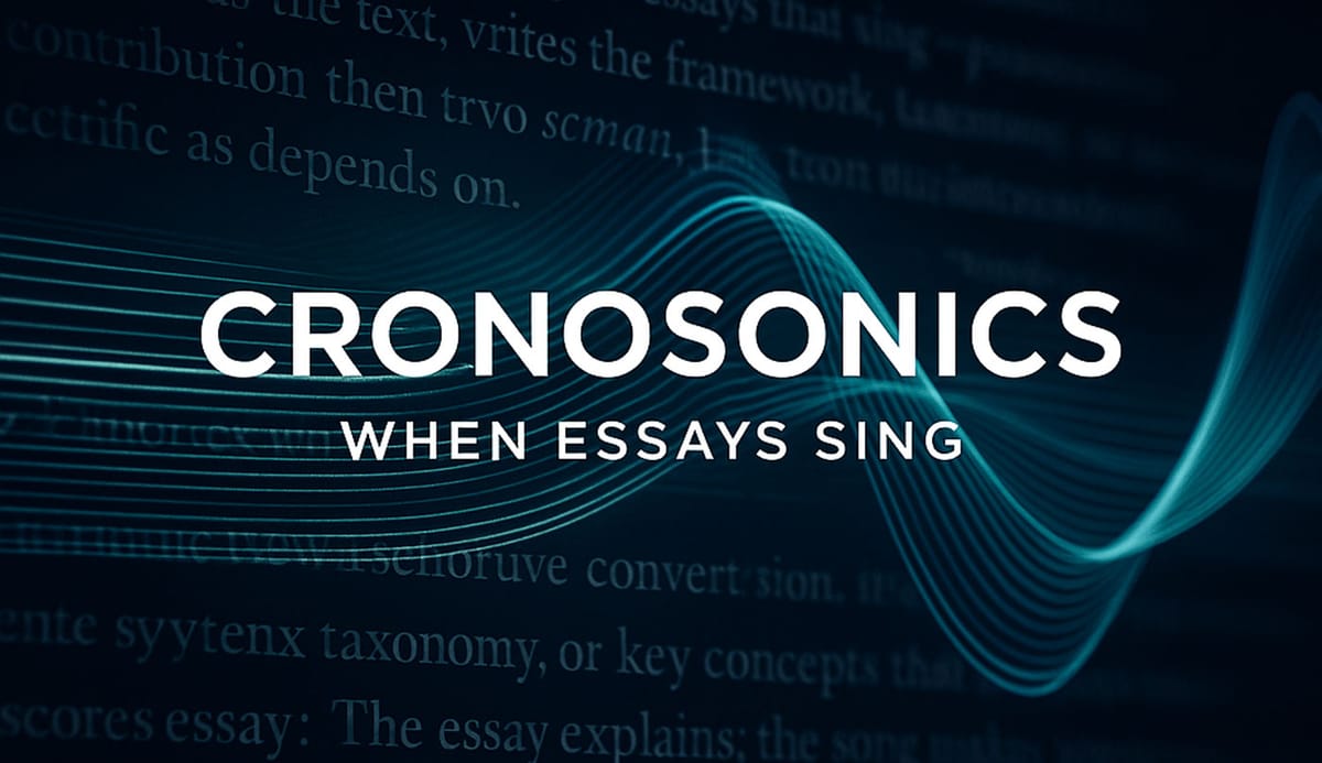 Cronosonics: When Essays Sing